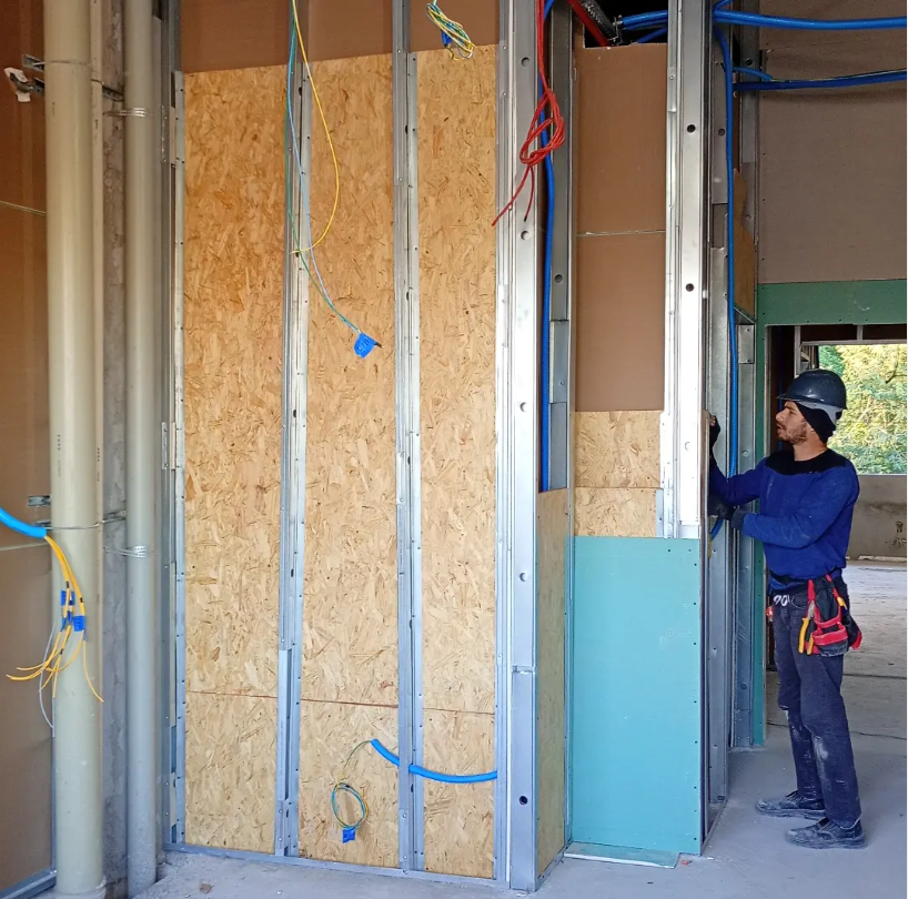 Estrutura para instalação de drywall